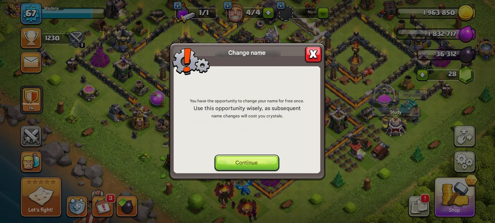 COC569 Town Hall 12, 4 Builders, Gold Valkyrie Queen Skin, Free Name Change 